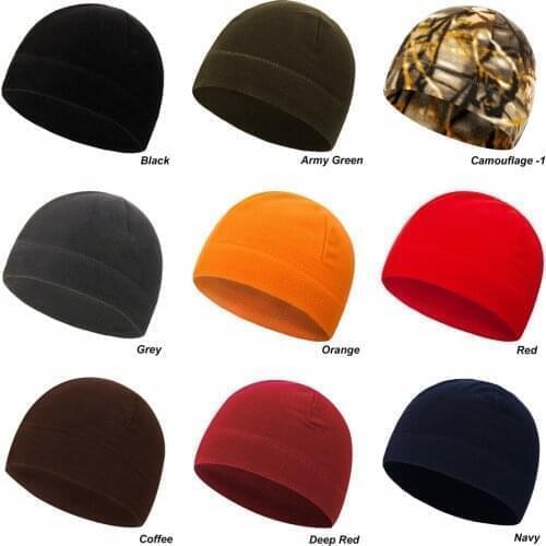 Outdoor Fleece Hat Winter Warm Windproof Caps Men Women Camping Hiking Caps Fishing Cycling Hunting Military Tactical Cap