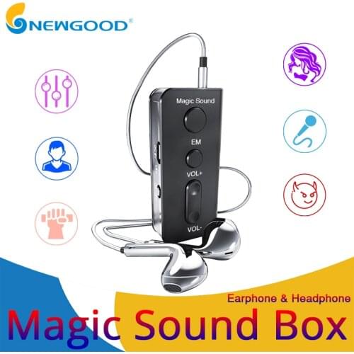 Magic Sound Stereo voice changer Wired Earphones with Microphone 3.5mm Jack for Mobile Phone Live Chating Sound card