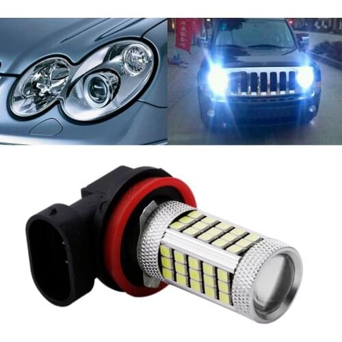 1Pc DC 12V H4 H7 H8 H11 9005 9006 2835 63 LED 6000K Car Projector Fog Driving Light Bulb White Car Light Source New