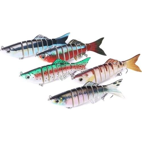 1pcs Hard Bait 11cm 22.5g Lifelike Crankbait Wobbler 8 Segments Sink Swimbait Artificial Fishing Lure Fishing Accessories