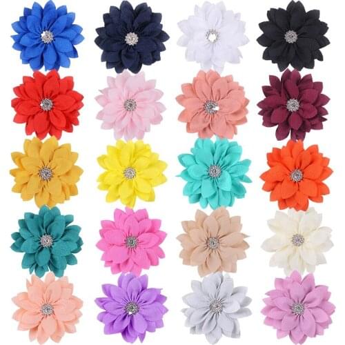 100pcs Spring Dog Accessories Removable Pet Dog Collar Flower Charms Rhinestone Dog Bowties Collar Pet Products