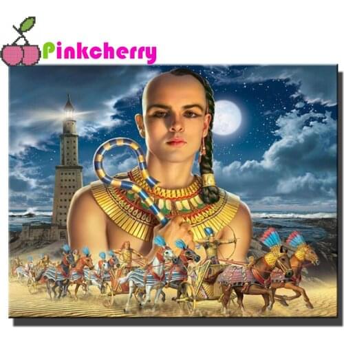 5d Diy diamond embroidery Ancient Egypt kingdom diamond painting full square round drill mosaic art hero pattern decor k707
