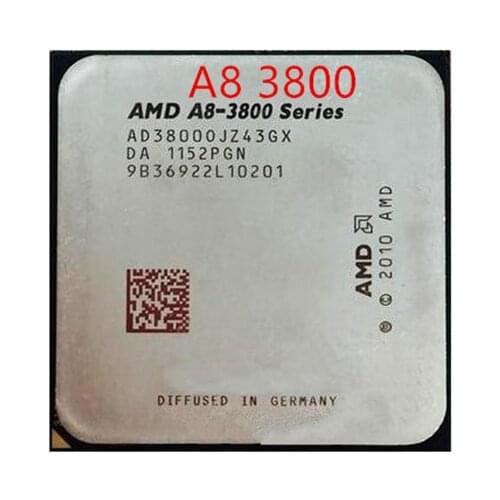 Free shipping for AMD A8 3800 2.4GHz Quad core 4MB 65W CPU processor FM1 shipping free scrattered pieces A8-3800 APU 905 pin