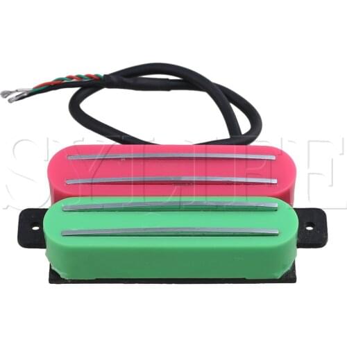 Red & Green Dual Rail Twin Pickup 18K Resistance for Electric Guitar