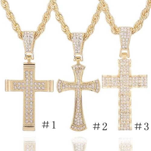 Mens Cross Necklace For Men Stainless Steel Jesus Christ Prayer Crosses Necklaces Mens Jewelry Religious Jesus Pendant 24inch