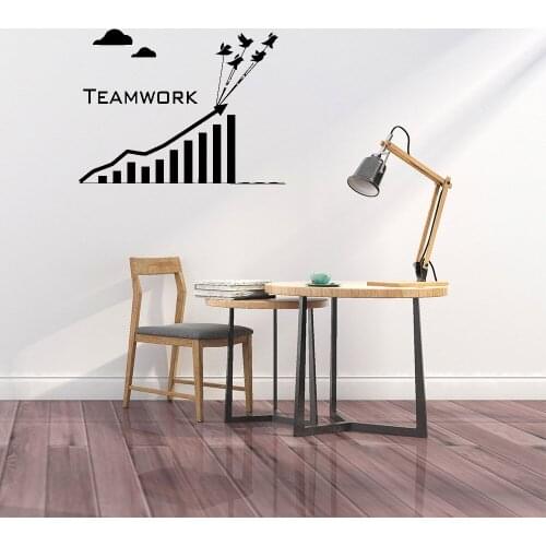 Teamwork Wall Decal Rising Dates Inspirational Bird Wall Stickers For Office Teamwork Home Decor Wall Art Vinyl DW10298