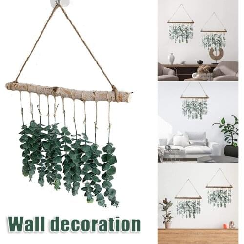 Wall Decoration Wall Hanging Artificial Flower Eucalyptus Leaf Decoration Homestay Suitable for Wedding Bedroom Kitchen A1