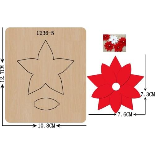 New Flower Wooden die Scrapbooking C-236-5 Cutting Dies Compatible with most die cutting machines
