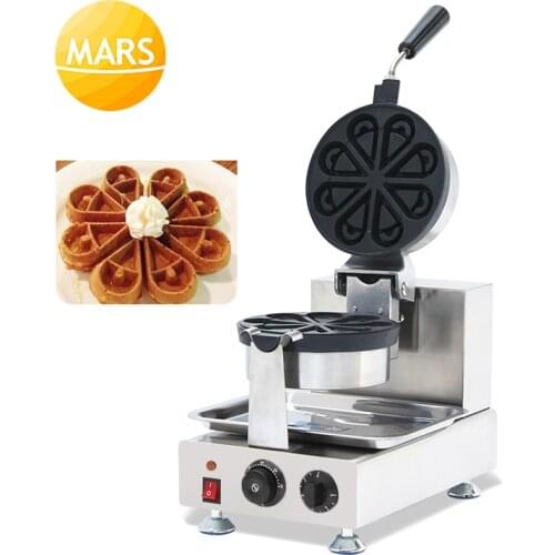 Catering Equipment Electric Flower Shapes Waffle Iron Machine Baker Non-stick Cooking Plates Rotating Waffle Maker 110V 220V