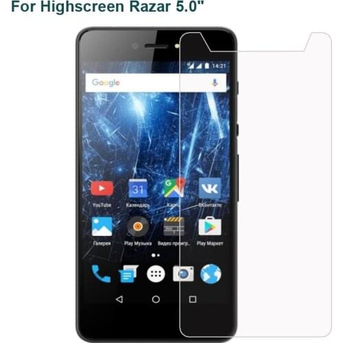 2PCS Tempered Glass Film For Highscreen Easy Power Five Ice Fest Pro Rage EVO Razar Transparent 9H Screen Protector Film
