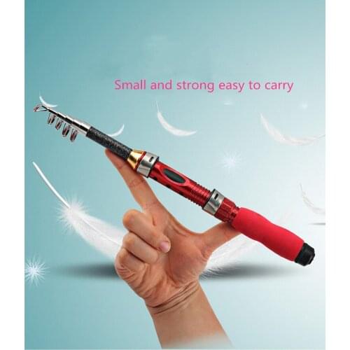 Portable 1.0M 1.2M 1.5M 1.7M 1.9M 2.1M Telescopic FRP Fishing Rod Travel Sea Boat Mini Rock Fishing Rod M Power