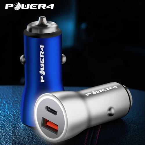 Power4 3A Quick USB Car Charger For iPhone PD Fast Car Chargers QC 3.0 For Samsung Universal USB Type C Charger Adapter in Car