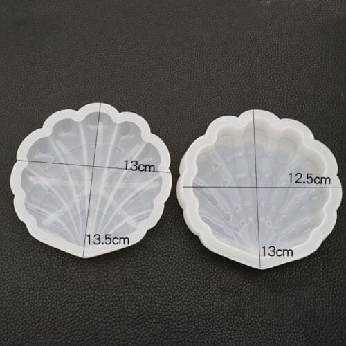 DIY Crafts Making Crystal Epoxy Mold Shell Shape Table Top Storage Box Desktop Decoration Molud Set Resin Silicone Molds