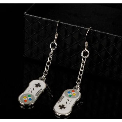 Game Controller Pendants Earrings for Women Ear Hoops