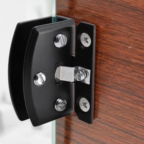 Glass Door Hinge Easily Installation Furniture Cupboard Cabinet Gate Clamp Supporter Display Hardware Hinges