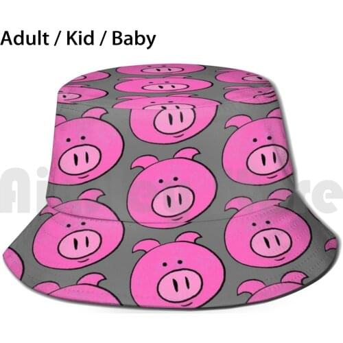 Piggy Mcpig Sun Hat Foldable UV Protection Pig Piggy Oink Oinker Oinkey Snout Pink Pig Pig Cute Piggy Pig