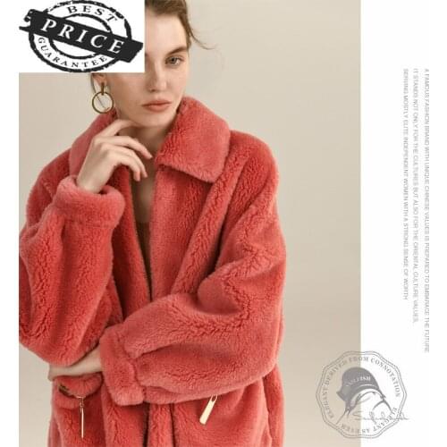 Women Winter Coat 100% Real Fur Coat Female Clothes 2021 Thick Warm Sheep Shearing Jacket Ladies Natural Fur Coats 12022