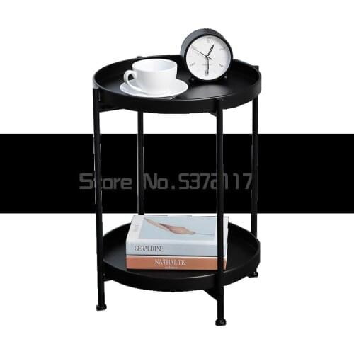 Nordic sofa edge a few Italian light luxury modern simple creative iron balcony bedside round table