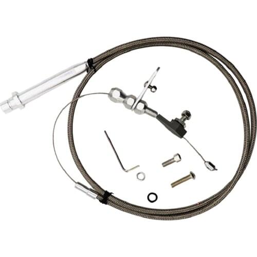 Stainless Steel Braided Throttle Cable Kickdown Line Wire Accessories Compatible with GM TH350 Transmission