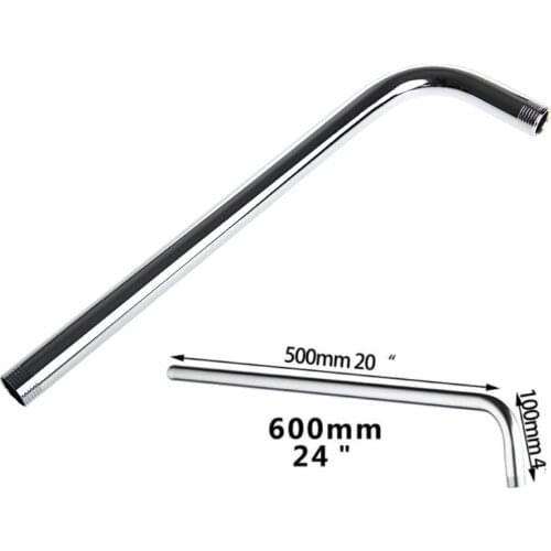 60CM Wall Shower Head Arm Extension Pipe Long Stainless Steel Bathroom Home N0HB