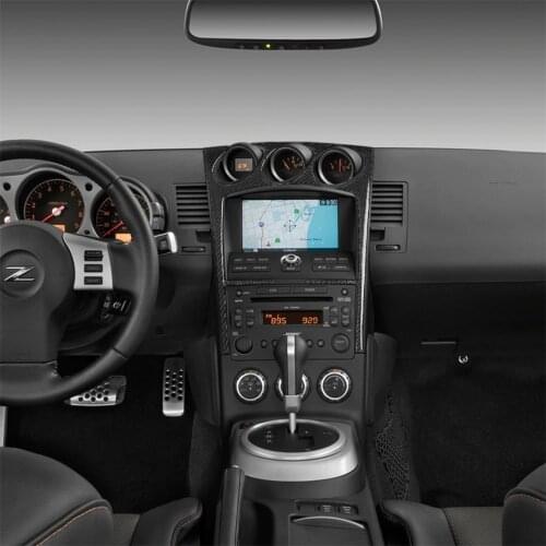 Carbon Fiber Interior Decoration Radio Air Conditioning Panel Cover Trim for Nissan 350z 2006-2009 Car Accessories Stickers