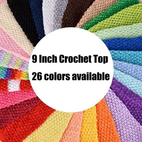 9inch Crochet TUTU Waffle Top for Girls TUTU Dress Princess Party Costume DIY Accessories Unlined Crochet Top for 3-6Years