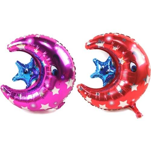 Moon Balloon Star Balloon Baby Birthday Party Decoration Balloon Aluminum Foil Balloon Childrens Toy Balloon Light Balloon