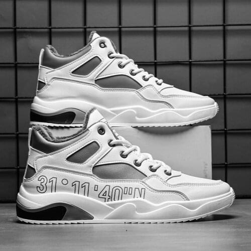 High Top Warm Running Shoes Winter Sneakers for Men Sports Shoes Sport Men Running White Fur Kids Trainers Flat Tenisky GMB-1127