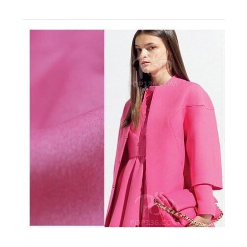 High-end export Italian rose red cashmere fabric winter coat wool fabric thick coat cashmere wool fabric cashmere cloth