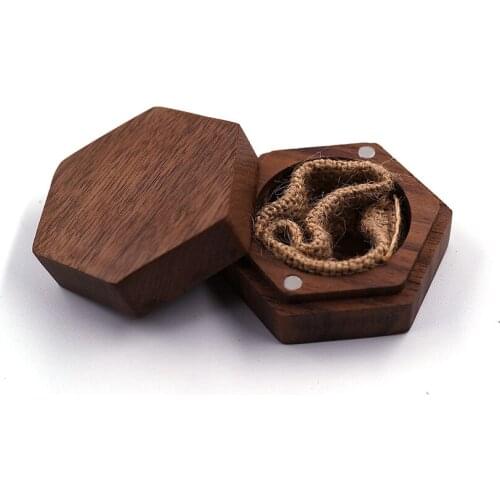 YIXIYOYI Pretty Small Wood Box Ring Jewelry Organizer Display Engagement Wedding Ring Wooden Case Portable Storage Boxes Gift
