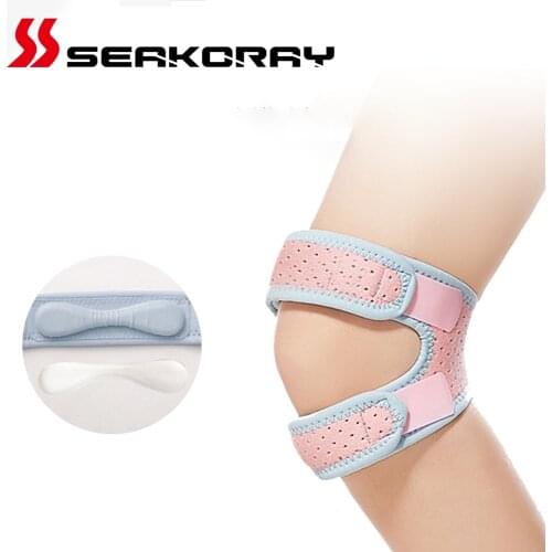 1pcs Knee Pads Knee Brace Support Adjustable Protect the Meniscus Built-in Silicone Knee Brace Running Fitness Protective Gear