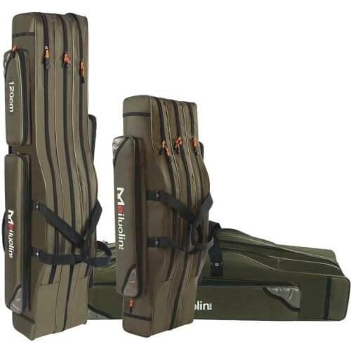 2/3 Layer Handbag Rod 80-125CM Multifunctional Lure Pole Gear Bag Traveling Fishing Storage Case Tackle Reel