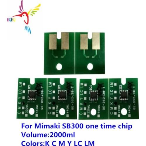 2000ML SB300 One Time Chip For Mimaki Tx400-1800B Tx400-1800D Single Use Chip LUS120 For Mimaki Printer 6pcs/Set Single Use Chip