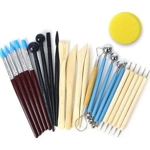 24pcs Ball Stylus Dotting Tools, Polymer Clay Modeling Sculpting Tools Set Clay Craft figure making Beginner Essential Tools