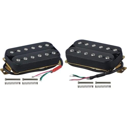 2x Electric Guitar Humbucker Pickups Neck/Bridge Alnico V Pickup Black