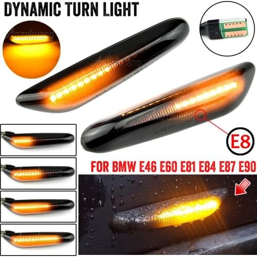 2x Led Dynamic Side Marker Turn Signal Light Indicator Blinker Lamp Signal Lamp For BMW E90 E91 E92 E60 E87 E82 E46 Error Free