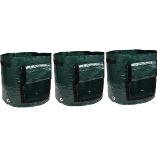 3PCS Potato Grow Bags, 7 Gallons Garden Vegetable Planter with Handles Access Flap for Vegetables,Tomato,Carrot