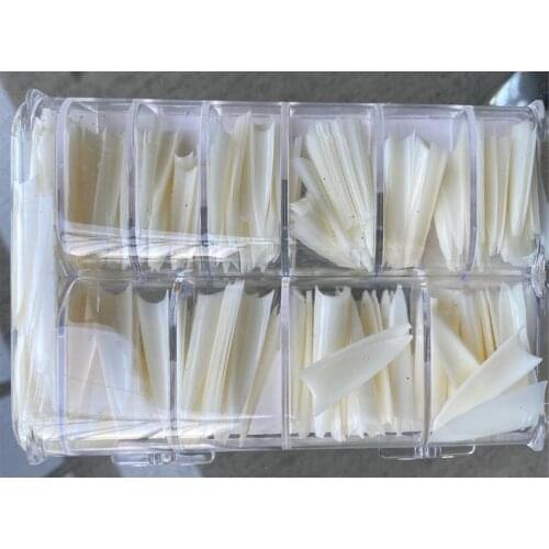 500 +(#4.#5 - 100pcs )long stiletto ballerina coffin fake nail tips.Total 600pcs XXL Extra Long Stiletto Nail Tips 10 Sizes