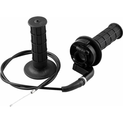 Motorcycle handle girps+black Throttle line Gas Settle Dirt Pit Bike parts niversal Twist Throttle Handle Grips & Cable Set