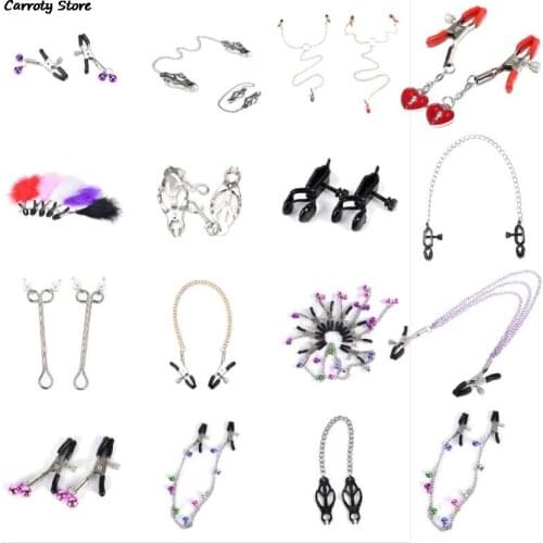 Hot Sale Sexy Metal Nipple Clamps Sex Toys Nipple Toy, Nipple Clips Sex Products For Couple Adult Game Accessories
