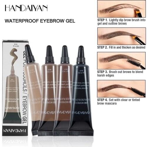 HANDAIYAN 6 Colors Waterproof Non-blooming Styling Liquid Eyebrow Cream Cosmetics Makeup