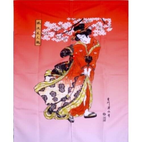Customized Accept) Korea/Japan/China Sushi Restaurant Doorway Split Cloth Curtain-Beauty(85x150cm)