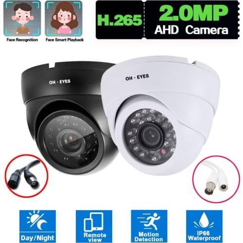 CCTV Analog Video Camera 2MP Outside Waterproof Night Vision Black Security Dome Camera BNC AHD DVR Video Surveillance Kit 1080P