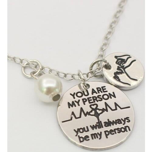 Best Friend Jewelry - You're My Person necklace Sister Gift Pinky Promise Charm Best Friend Birthday Gift