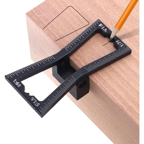 Dovetail Marker Aluminum Alloy Woodworking Dovetail Marking Template Tool Wood Joints Gauge For Hand Cut Wood Joints Slopes