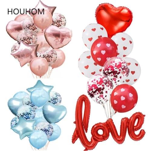 Fashion Wedding Balloon Heart Confetti Ballon Love Balloons For Wedding Birthday Party Decorations Adult Kids Air Balloon Globos