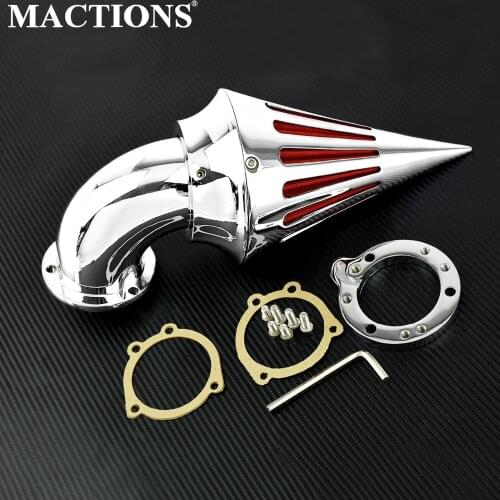 Motorcycle Parts Chrome Spike Air Cleaner Intake Filter Kit Aluminum For Harley S&S CV Carb Sportster Carburetors Custom