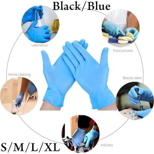 Disposable Dingqing Blue Rubber Latex Gloves Dental Beauty Catering Oil-proof Experimental Food Gloves Acid and Alkali Resistant