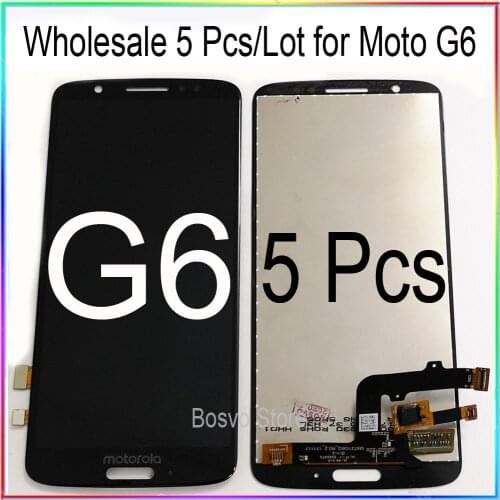 WholeSale 5 Pcs/lot for Moto G6 LCD Screen Display with Touch Digitizer Assembly XT1925