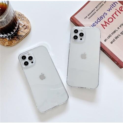 For iPhone 12 Crystal Clear Case Wholesale Phone Case for iPhone 11 Max 7 Plus 8 12mini 10 Plus 12Pro XMax 2.0mm Transparent